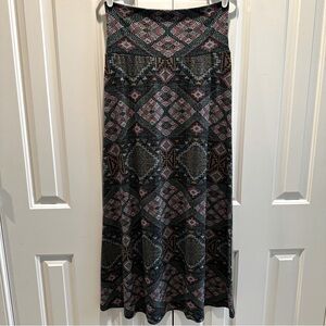 Mossimo Geometric Green Pink Maxi Long Skirt S
